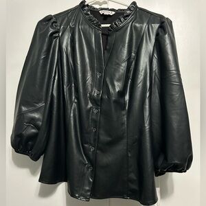 NWT Black Faux Leather Women's Jacket